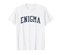 Enigma GA Vintage Athletic Sports JSN2 Estampado azul marino Camiseta