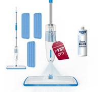 Enigma S1 Mopa con Pulverizador 137cm + Limpiador 115ml de Regalo, 3 Almohadillas Lavables, Uso Seco y Húmedo, Botella Rellenable, Diseño Ligero y Ergonómico