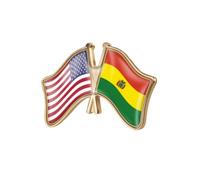 EnigmaGlow Broche de amistad con la mayoría de los países del mundo para hombres y mujeres, 1.3x0.9inch（33x23mm）, Metal, Resina