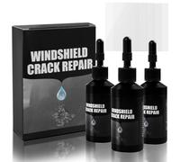 Enigmapn 3 Piezas Líquido Reparación de Grietas para Parabrisas Automóvil, Reparación Parabrisas, Kit de Reparación Astillas Piedra para Parabrisas, para Grietas, Solución Reparación 20 ml