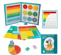 ENIKMOSD Fracciones Magnéticas Montessori Niños,Juego de fracción de Azulejos y círculos magnéticos,Rompecabezas Educativo de Fracción Magnética,Juguete Educativo de Matemáticas Niños 5 6 7 8 9 Años