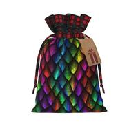 EniLsa Bolsa de regalo con cordón con estampado de escamas de dragón, decoraciones de regalos para suministros de fiesta de Navidad, 8.3 x 11.8 pulgadas