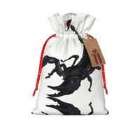 EniLsa Bolsa de regalo con cordón de Navidad con estampado de escorpión, decoraciones de regalos para suministros de fiesta de Navidad, 8.3 x 11.8 pulgadas