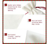 EniLsa Bolsa de regalo con cordón de Navidad con estampado moderno de mediados de siglo, decoraciones de regalos para suministros de fiesta de Navidad, 8.3 x 11.8 pulgadas