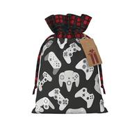 EniLsa Bolsa de regalo con cordón para control de juegos, decoraciones de regalos para suministros de fiesta de Navidad, 8.3 x 11.8 pulgadas