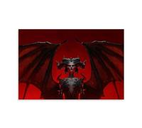 ENILSA Diablo 4 Lilith ArtCanvas Póster de pintura decorativa lienzo póster de pared e imagen de arte impresión moderna familia dormitorio decoración carteles 16 x 24 pulgadas (40 x 60 cm)