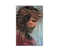 ENILSA Póster decorativo de la Biblia de Jesús, póster decorativo de lienzo, póster de pared e imagen artística impresa moderna para decoración de dormitorio familiar, carteles de 24 x 36 pulgadas (60