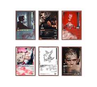 Enimoud Juego de 6 pósteres de la portada del álbum de música del rapero Lil Peep para habitación, arte de pared para niñas y niños, adolescentes, decoración de dormitorio, 8 x 12 pulgadas, sin marco