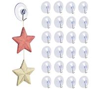 EnixwH 24 PCS Gancho Ventosa, Ganchos Reutilizable Multiusos, Ganchos de Pared con Ventosa de Succión, Ø 40 mm de Diámetro, para Baño, Cocina, Revestimientos de Pared, Vidrio, Espejo