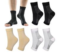 EnixwH 3 Calcetines Fascitis Plantar, Calcetines de Compresion para Aliviar el Dolor de Pies, Tobillera Estabilizadora, Nano-Medias para Neuropatía, Vendaje de Pie para Fascitis