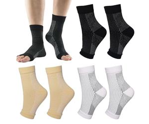 EnixwH 3 Calcetines Fascitis Plantar, Calcetines de Compresion para Aliviar el Dolor de Pies, Tobillera Estabilizadora, Nano-Medias para Neuropatía, Vendaje de Pie para Fascitis