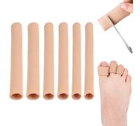 EnixwH 6 Piezas Protector Dedos Pie De Silicona, Protector De Dedos De Los Pies, Dedales De Silicona Recortable, Vendaje De Tubo Protección De Almohadilla Suave para Callos Ampollas Callosidades