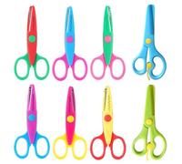 EnixwH 8 Piezas Tijeras Zig Zag para Tela Cómodo y Duradero Tijeras Manualidades Varios Estilos Manualidades para Niños Vistoso se Aplica a Manualidades Creativas para Maestras de Niños