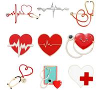 ENIXWH Broche de Doctor Hermana Lazo Brooch Muñeca Gotas de Aceite Insignia de Aguja Insignias de Aguja Médico 9 Piezas