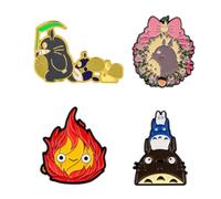 ENIXWH Broche de princesa Mononoke Brooch árbol elfos muñeca gota aceite insignia alfiler pin pin pin regalo Navidad 4 piezas