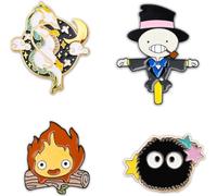 ENIXWH Broche Princesa Mononoke Brooch Árbol Elfos Muñeca Gota de Aceite Distintivo Aguja Broche Regalo de Navidad, 3-4cm, Zinc