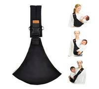 EnixwH Fular Portabebe, Portabebes Recien Nacido, Porta Bebes, Mochila Bebe Portabebes, Mochila Porteo Ergonomica, Portabebés Ajustable para Bebés, para Bebés De 0 A 36 Meses, Hasta 15 KG (Negro)