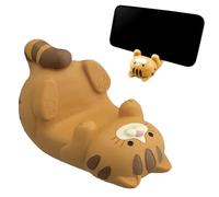 EnixwH Soporte Movil Mesa, Phone Holder, Funny Cat Holder Soporte Universal para Teléfono Móvil para Escritorio, Soporte para Teléfono Móvil para Gatos, Gato Lindo Universal Soporte Móvil (Marrón)