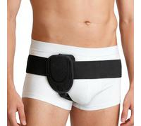 Eniyou Braguero Hernia Inguinal Hombre Cinturon Hernia Inguinal con Correa de Cintura Ajustable Lado Izquierdo o Derecho Suave y Transpirable Alivio Dolor Ingle (Negro)