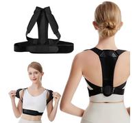 Eniyou Corrector Postura Espalda Corregir Postura Espalda corrector postura Ajustable Para Hombre Mujer Para Aliviar El Dolor De Cuello Y Hombros Retención De Cuello Y Hombros (Negro)