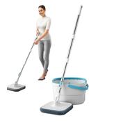 Enjambre con cubo - Accesorios de limpieza de pisos del hogar | Juego de limpieza de suelos con fregona y cubo - Para piso de madera Dormitorio Baño Sala de Estudio Sala Cocina