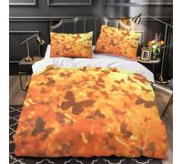 Enjambre de Mariposas Impresión 3D 3 Piezas Funda de edredón Estilo de Arte Natural cubrecama Microfibra Transpirable Cierre Cremallera para Chicas Adolescentes Adultos Double（200x200cm）