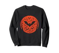Enjambre de murciélagos Luna de Halloween Sudadera