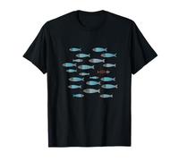 Enjambre de pescado Nadar contra los peces corriente Camiseta