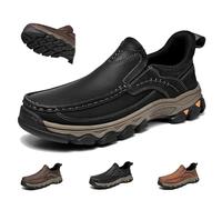 Enjerr - Zapatos ortopédicos para hombre, soporte de arco, zapatos casuales para hombre con soporte de arco, diseño ortopédico elegante, Black, Large