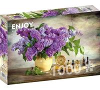 ENJOY-1338 - Puzzle (1000 piezas), color lila y ajedrez