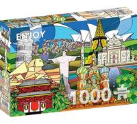 Enjoy-Puzzle Rompecabezas ENJOY-2054 World Landmarks 1000 piezas