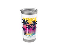 Enjoy Cool California LA Venice Beach Summer Vibes Graphic Vaso térmico de acero inoxidable de doble pared