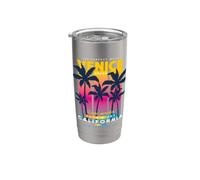 Enjoy Cool California LA Venice Beach Summer Vibes Graphic Vaso térmico de acero inoxidable de doble pared