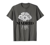 Enjoy Cool Floral Madrid Spain with Flower Bouquet Graphic Camiseta
