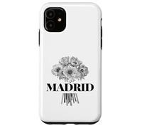 Enjoy Cool Floral Madrid Spain with Flower Bouquet Graphic Carcasa para iPhone 11