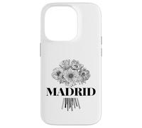 Enjoy Cool Floral Madrid Spain with Flower Bouquet Graphic Carcasa para iPhone 14 Pro