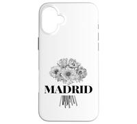 Enjoy Cool Floral Madrid Spain with Flower Bouquet Graphic Carcasa para iPhone 16 Plus
