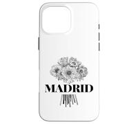 Enjoy Cool Floral Madrid Spain with Flower Bouquet Graphic Carcasa para iPhone 16 Pro MAX