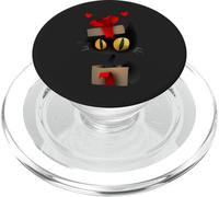 Enjoy Cool Funny Christmas Black Cat in Gift Box Graphic Fun PopSockets PopGrip para MagSafe