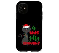 Enjoy Cool Funny Christmas Jolly Cat Novelty Graphic Design Carcasa para iPhone 11