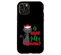 Enjoy Cool Funny Christmas Jolly Cat Novelty Graphic Design Carcasa para iPhone 11 Pro