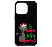Enjoy Cool Funny Christmas Jolly Cat Novelty Graphic Design Carcasa para iPhone 13 Pro