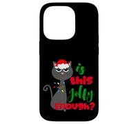 Enjoy Cool Funny Christmas Jolly Cat Novelty Graphic Design Carcasa para iPhone 14 Pro