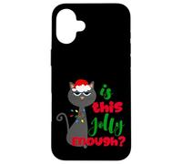 Enjoy Cool Funny Christmas Jolly Cat Novelty Graphic Design Carcasa para iPhone 16 Plus