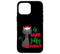 Enjoy Cool Funny Christmas Jolly Cat Novelty Graphic Design Carcasa para iPhone 16 Pro MAX