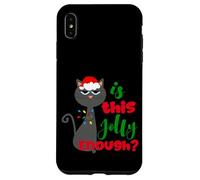 Enjoy Cool Funny Christmas Jolly Cat Novelty Graphic Design Carcasa para iPhone XS MAX