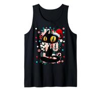 Enjoy Cool Funny Cute Christmas Black Cat Novelty Graphic Camiseta sin Mangas