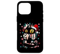 Enjoy Cool Funny Cute Christmas Black Cat Novelty Graphic Carcasa para iPhone 16 Pro MAX