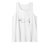 Enjoy Cool Funny Stick Figures Men Fighting Graphic Designs Camiseta sin Mangas
