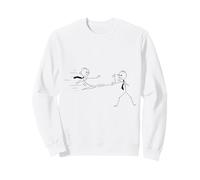Enjoy Cool Funny Stick Figures Men Fighting Graphic Designs Sudadera